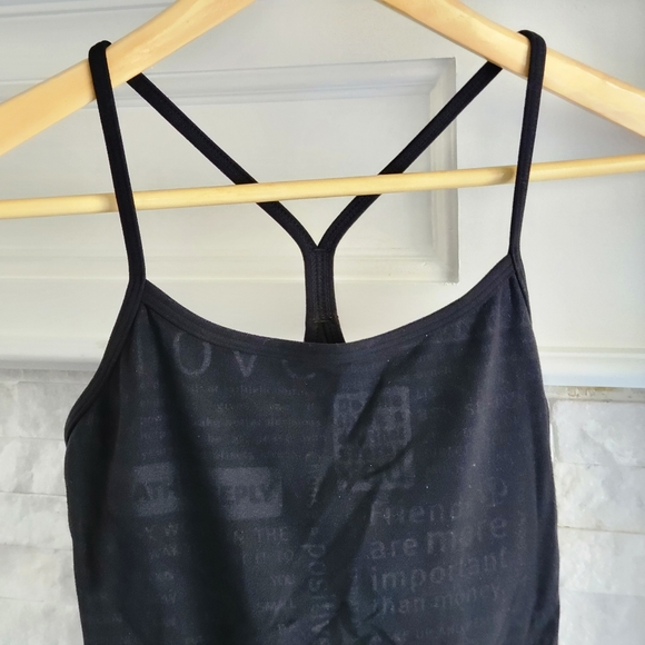 Lululemon Power Y Tank Top Black Manifesto Rare 4 - Picture 3 of 8